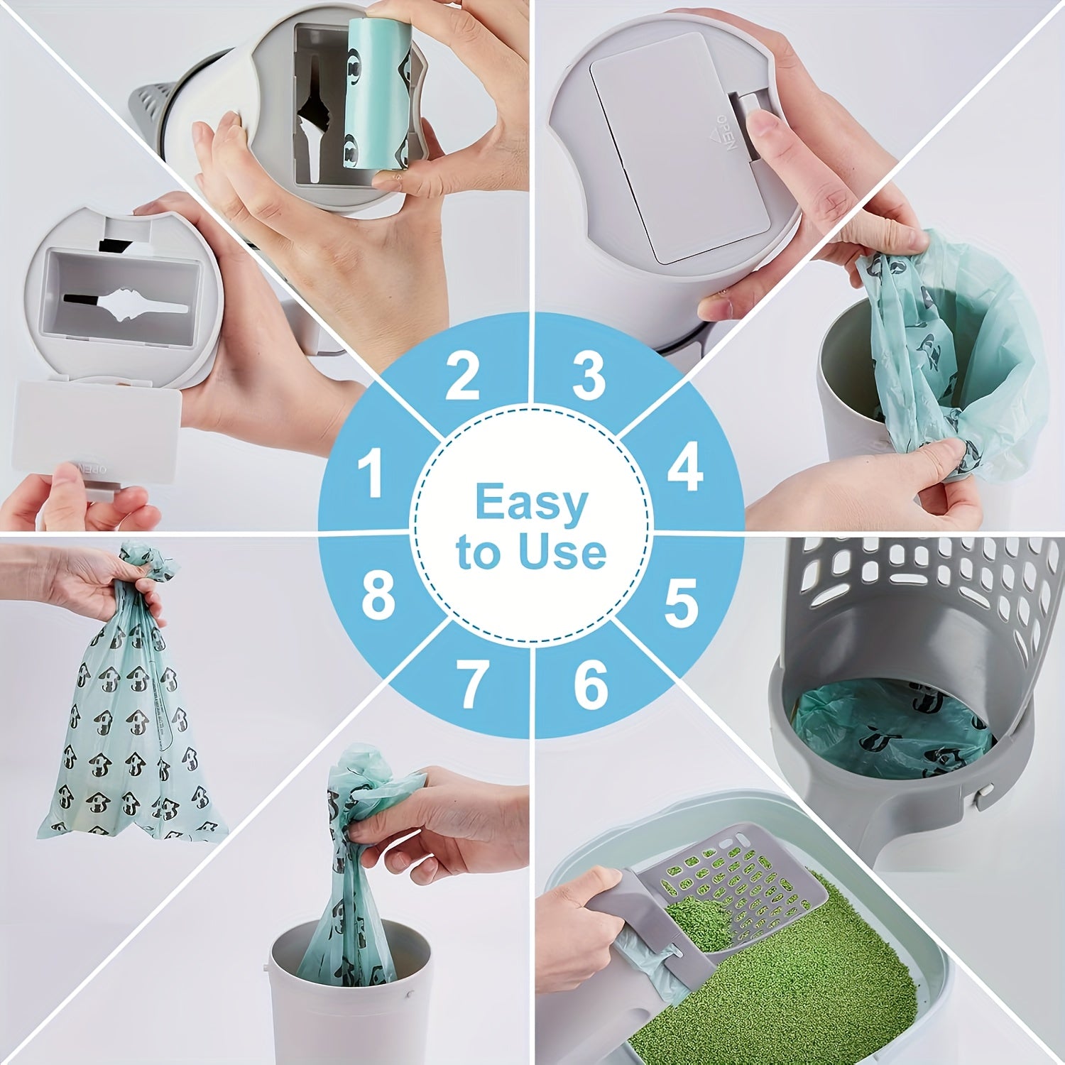 ZEZGI™ Clean Cat Litter Scoop – Mess-Free & Hygienic Cleaning Z-uk