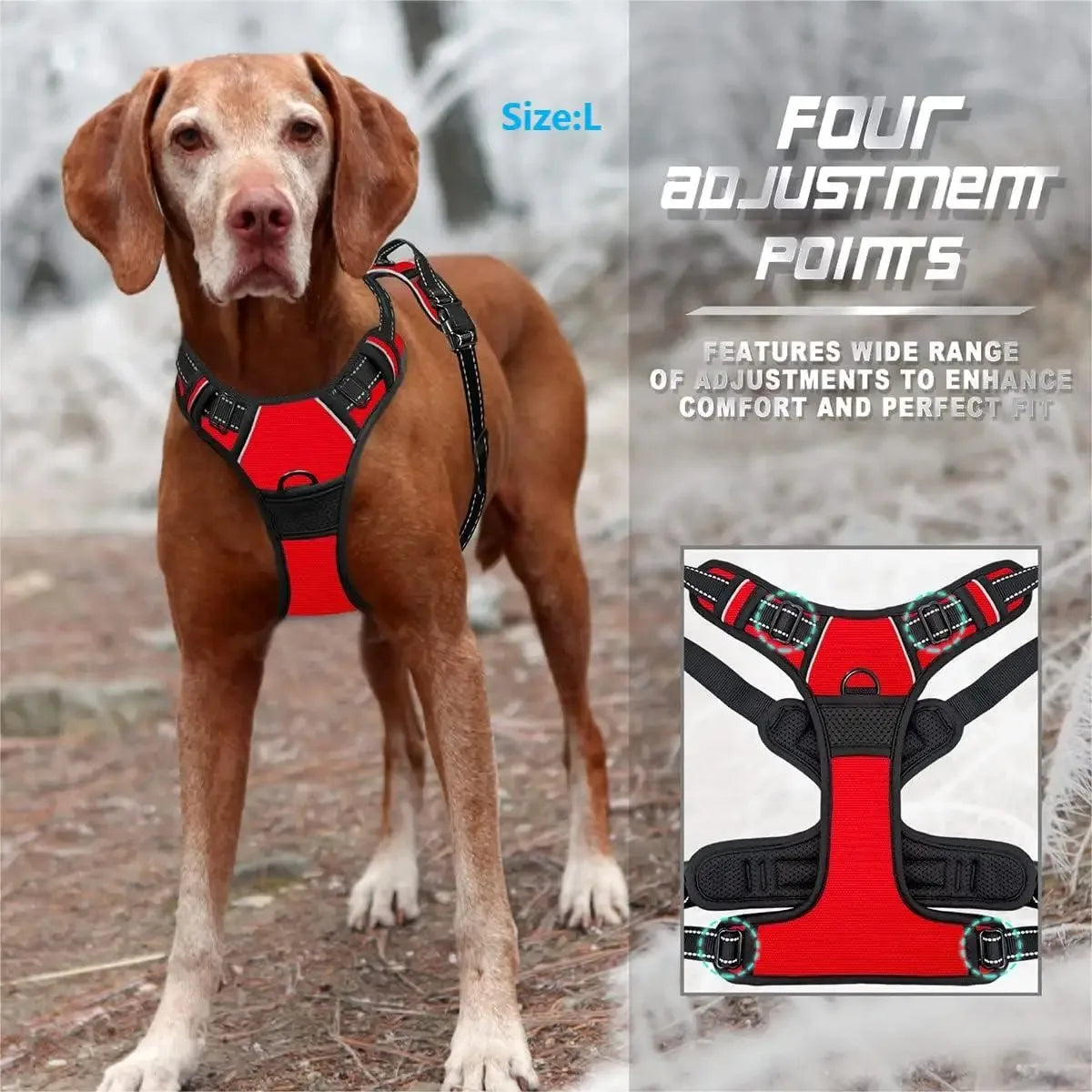 ZEZGI™ No-Pull Dog Harness – Adjustable & Reflective