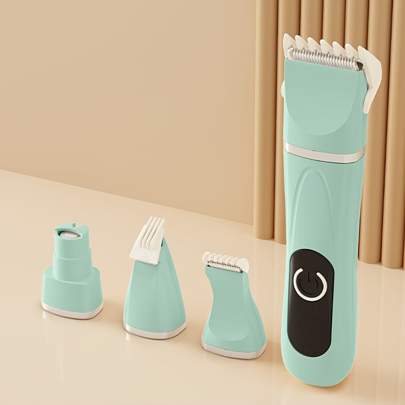 ZEZGI New Four-in-One Pet Grooming Clipper with Multiple Attachments for Cats and Dogs